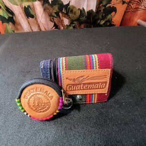 NWOT: Bundle Handmade Guatemalan Artisan Wallet & Coin Purse and Amulet Bag
